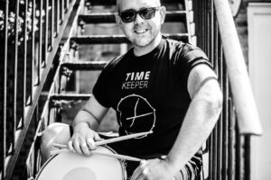 Time Keeper T-shirt by Ben Woollacott drummer