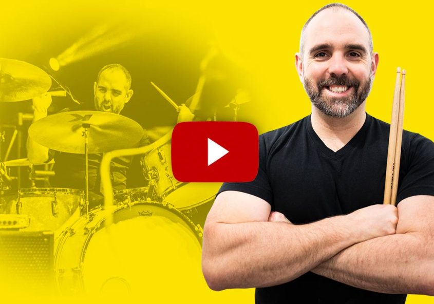 Ben drumming live in London